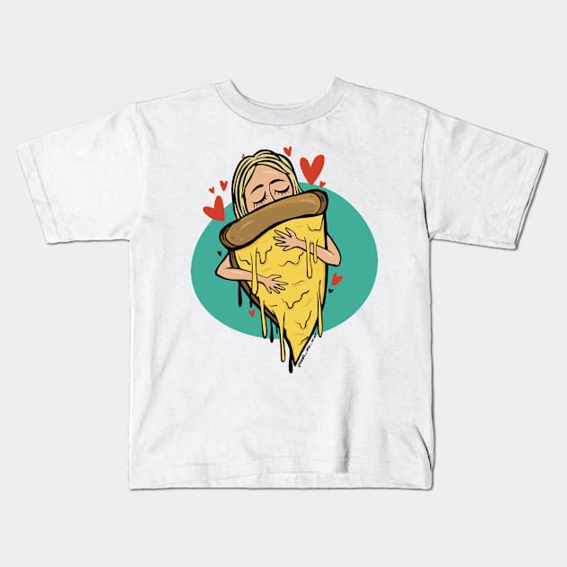 pizzalove Kids T-Shirt by DavesNotHome